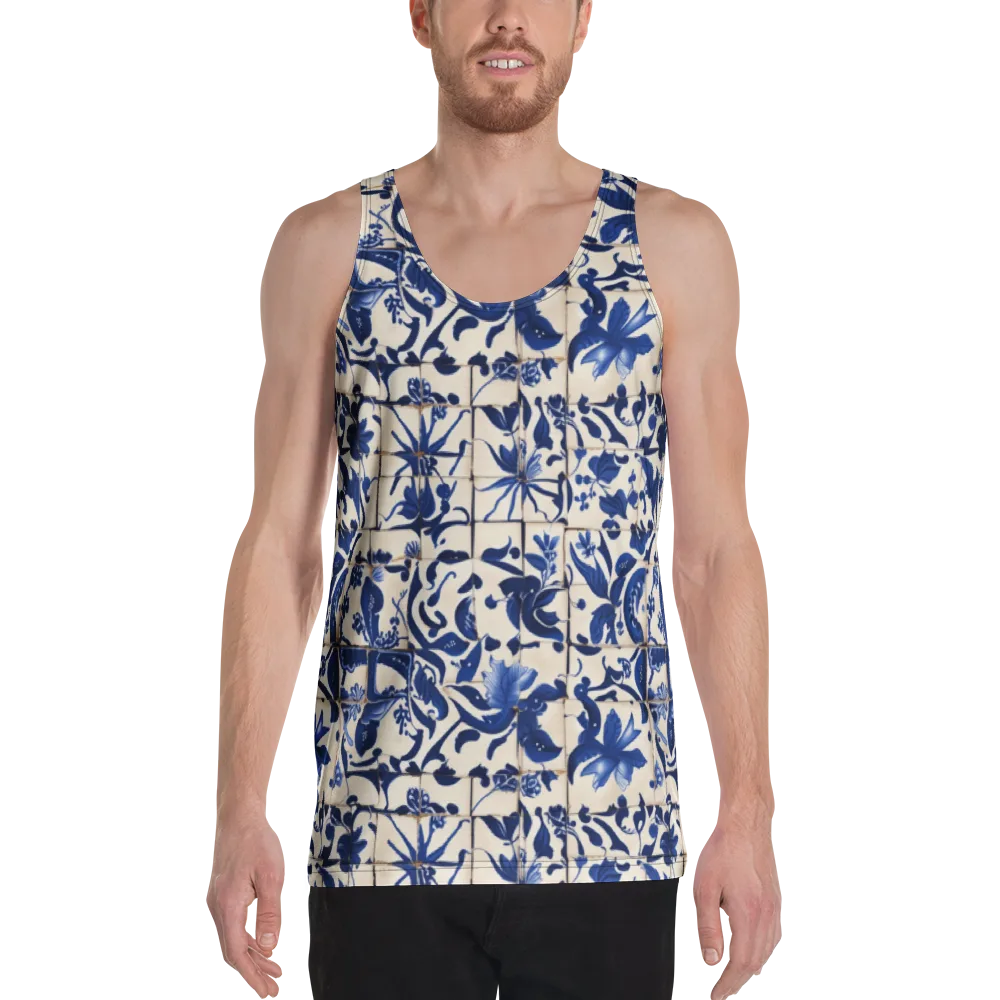 Cobalt Delft on Men's Tank Top — Front