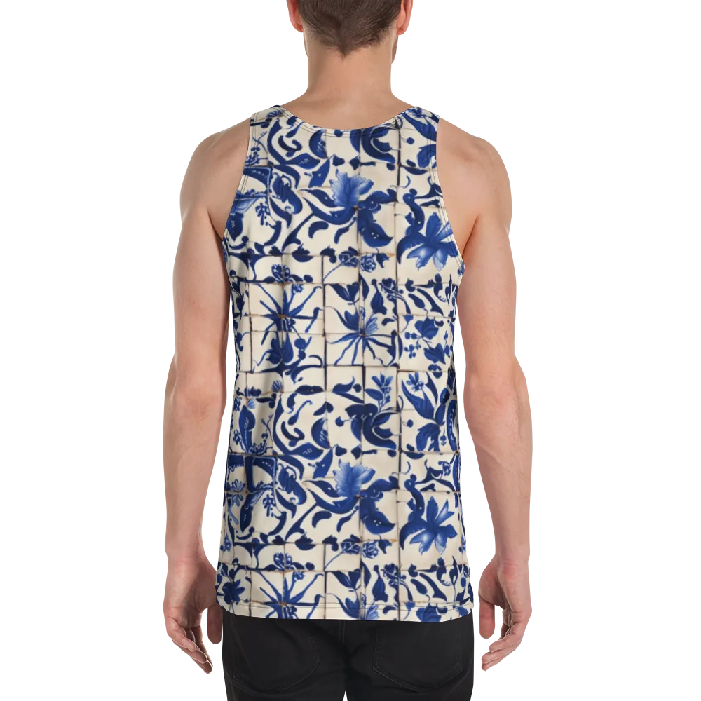 Cobalt Delft on Men's Tank Top — Back
