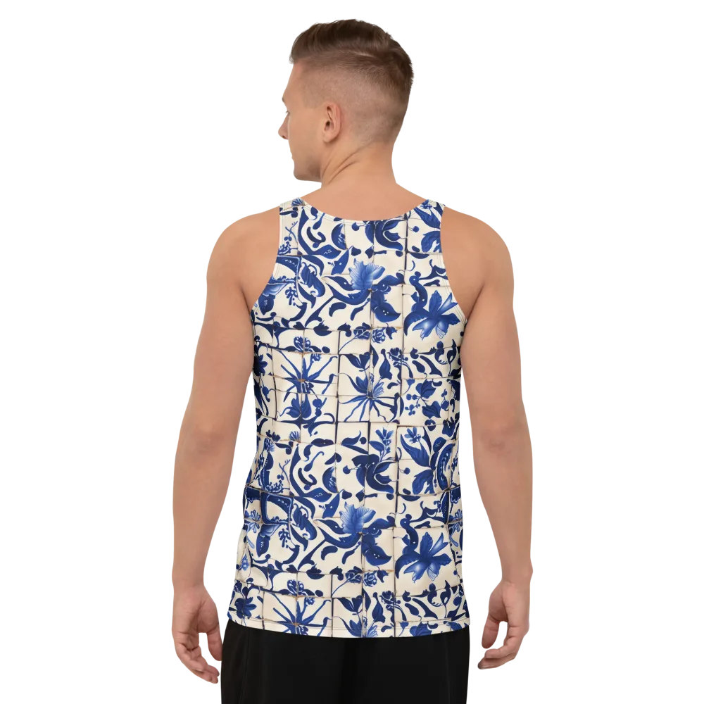 Cobalt Delft on Men's Tank Top — Back