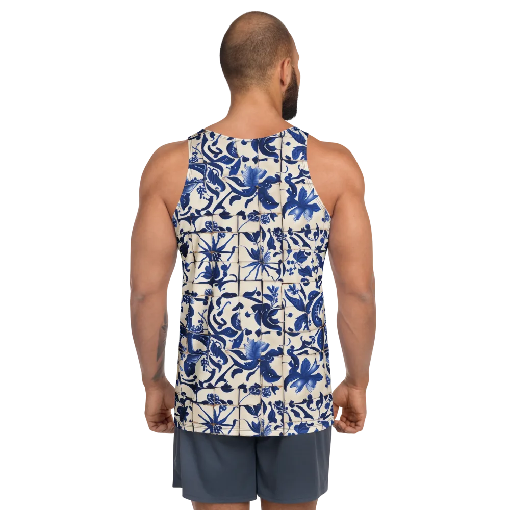 Cobalt Delft on Men's Tank Top — Back