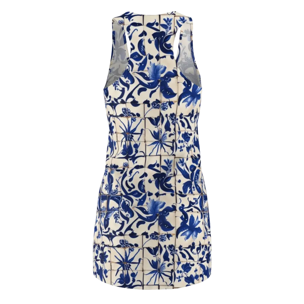 Cobalt Delft on Racerback Dress — Back