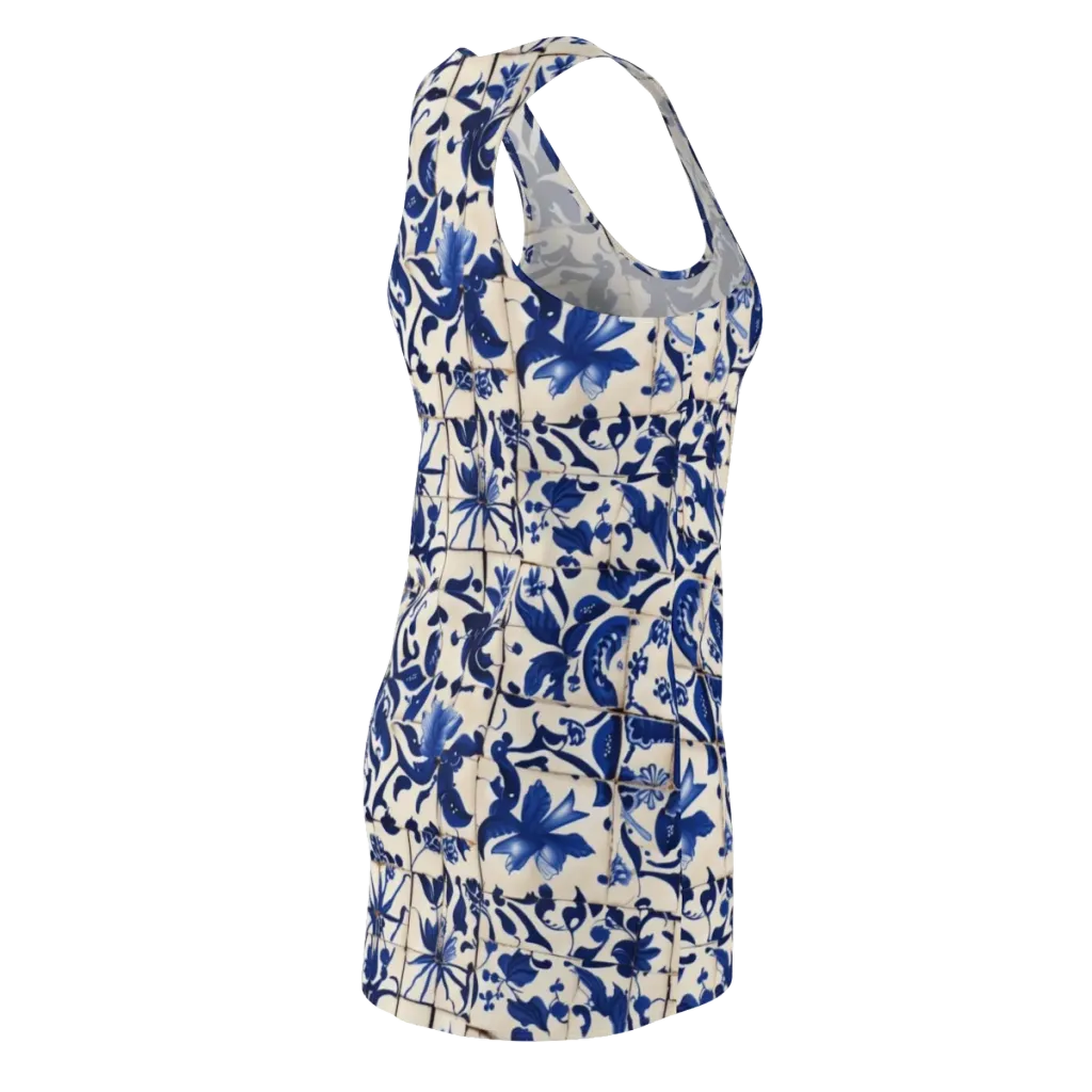 Cobalt Delft on Racerback Dress — Back Side