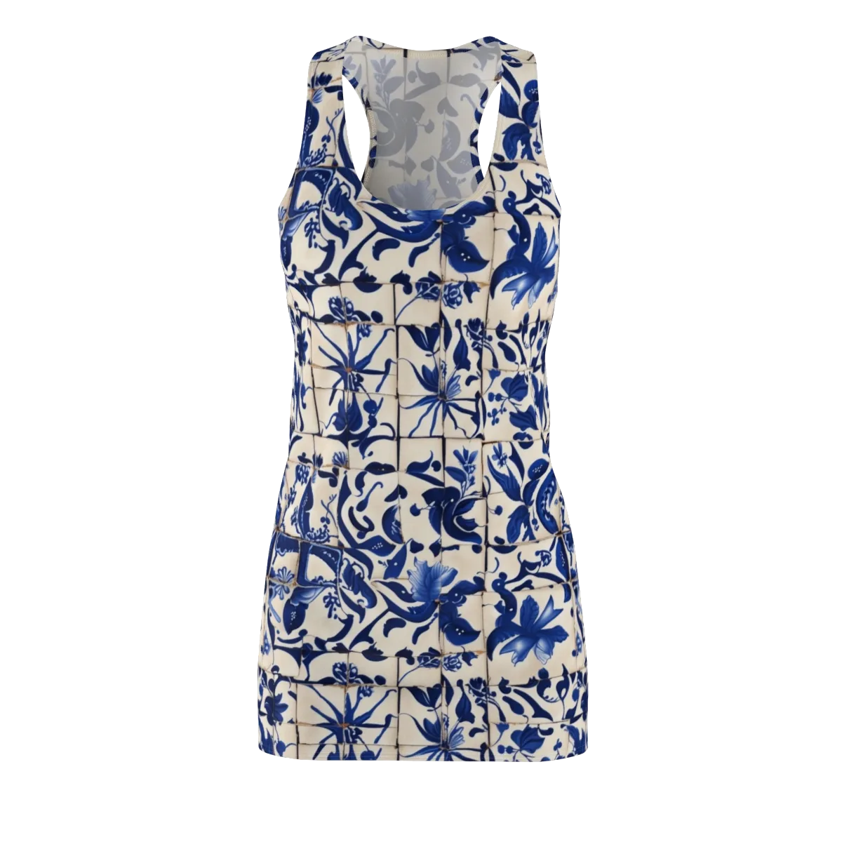 Cobalt Delft on Racerback Dress — Front