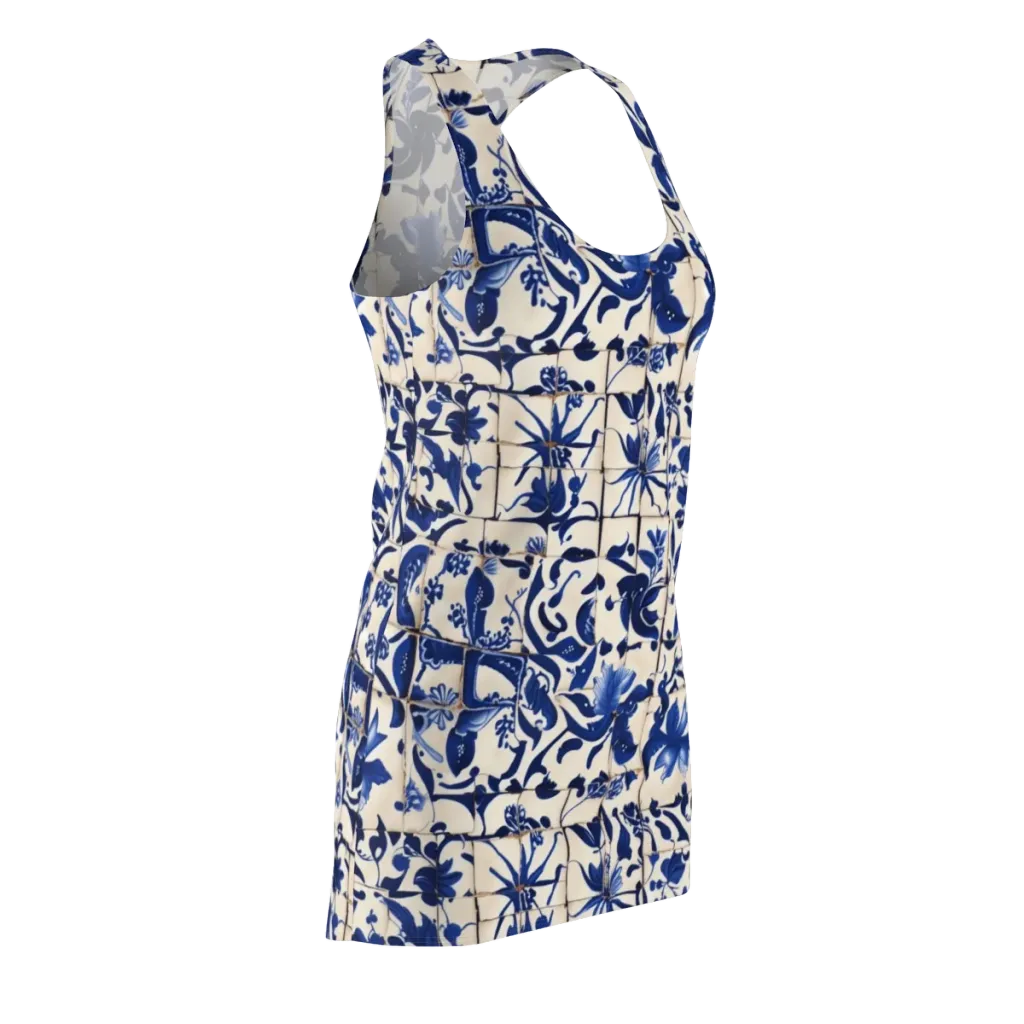 Cobalt Delft on Racerback Dress — Front Side
