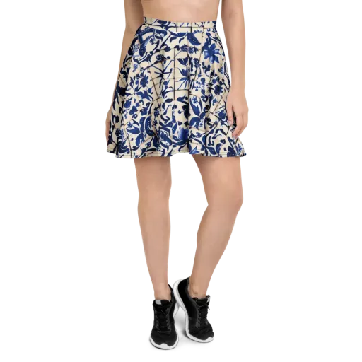 Cobalt Delft on a Skater Skirt