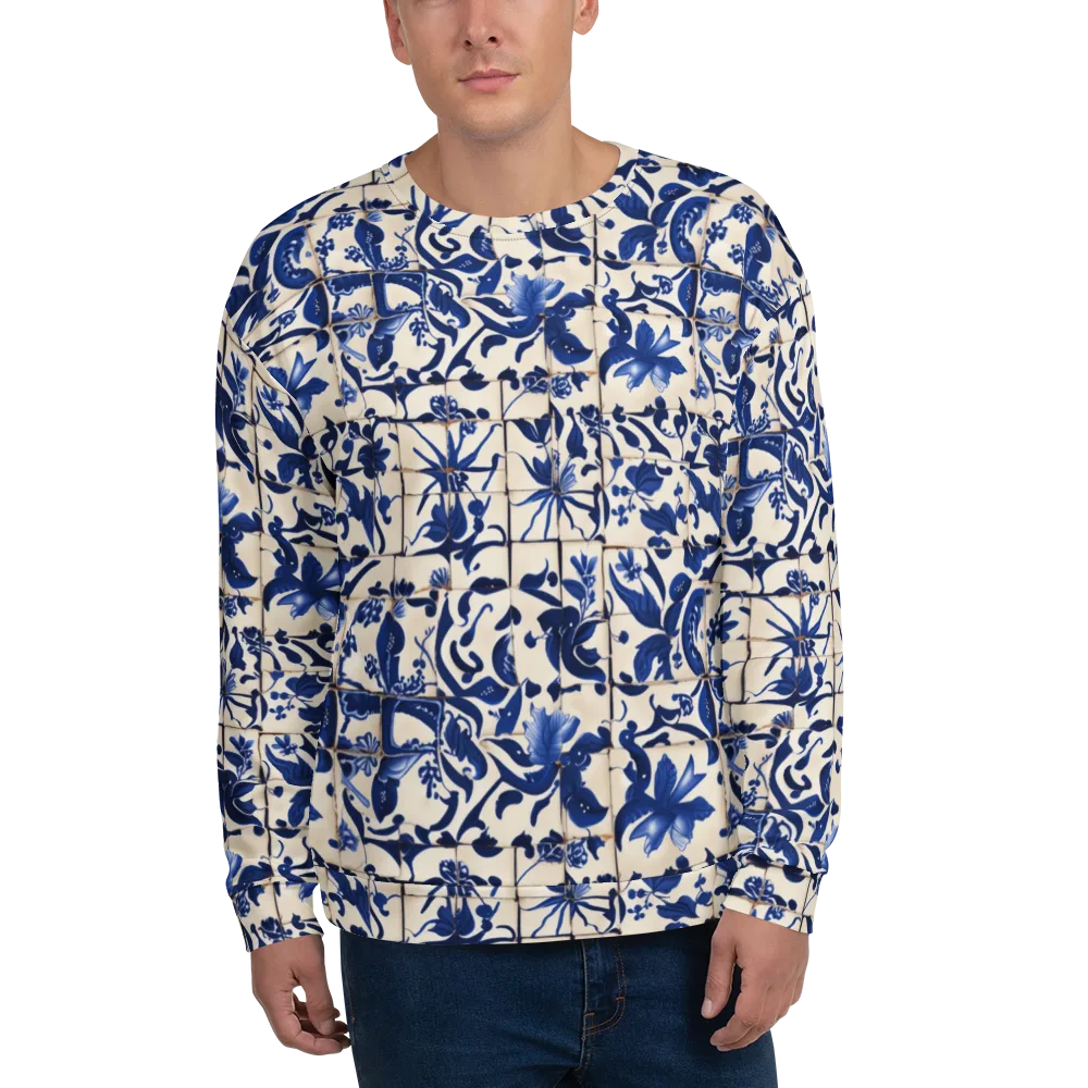 Cobalt Delft on Sweatshirt — Front