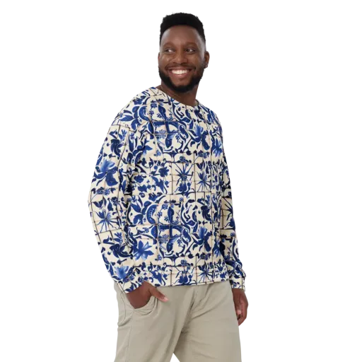 Cobalt Delft on a Sweatshirt