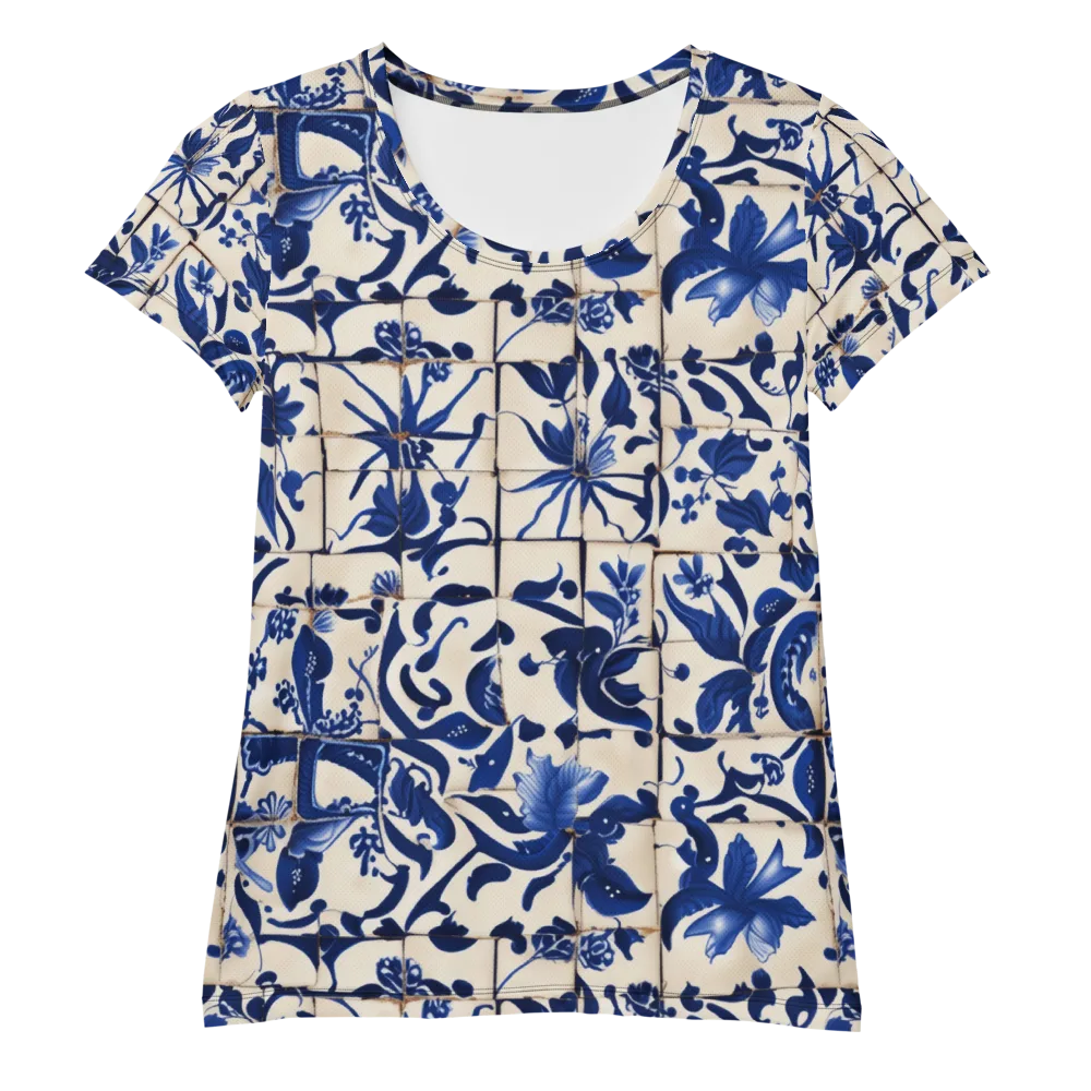 Cobalt Delft on Women's Athletic T-Shirt — Front