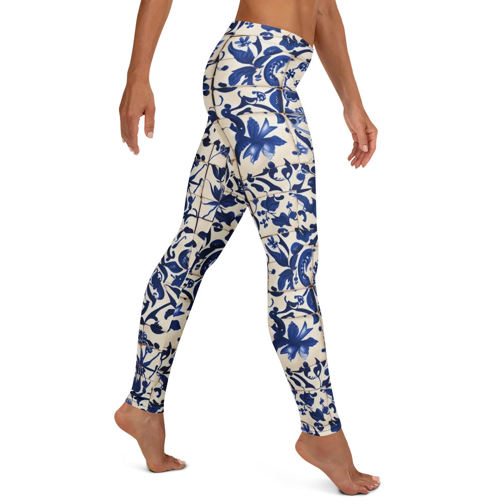Cobalt Delft on Leggings — Right