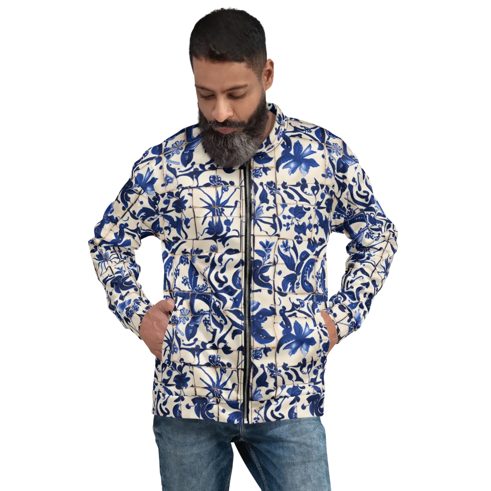 Cobalt Delft on Bomber Jacket — Front