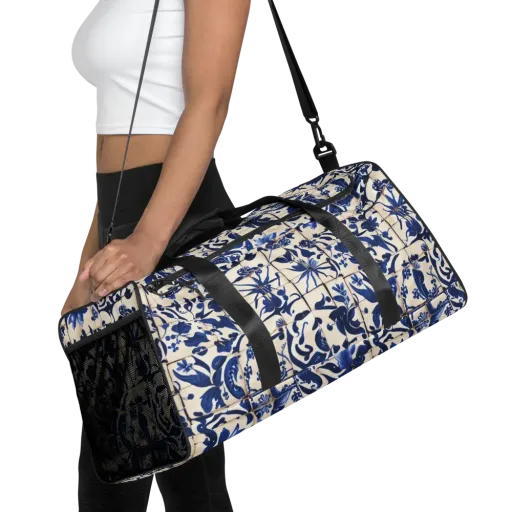 Cobalt Delft on a Duffle Bag