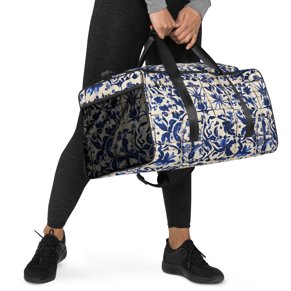 Cobalt Delft on Duffle Bag — Right Front