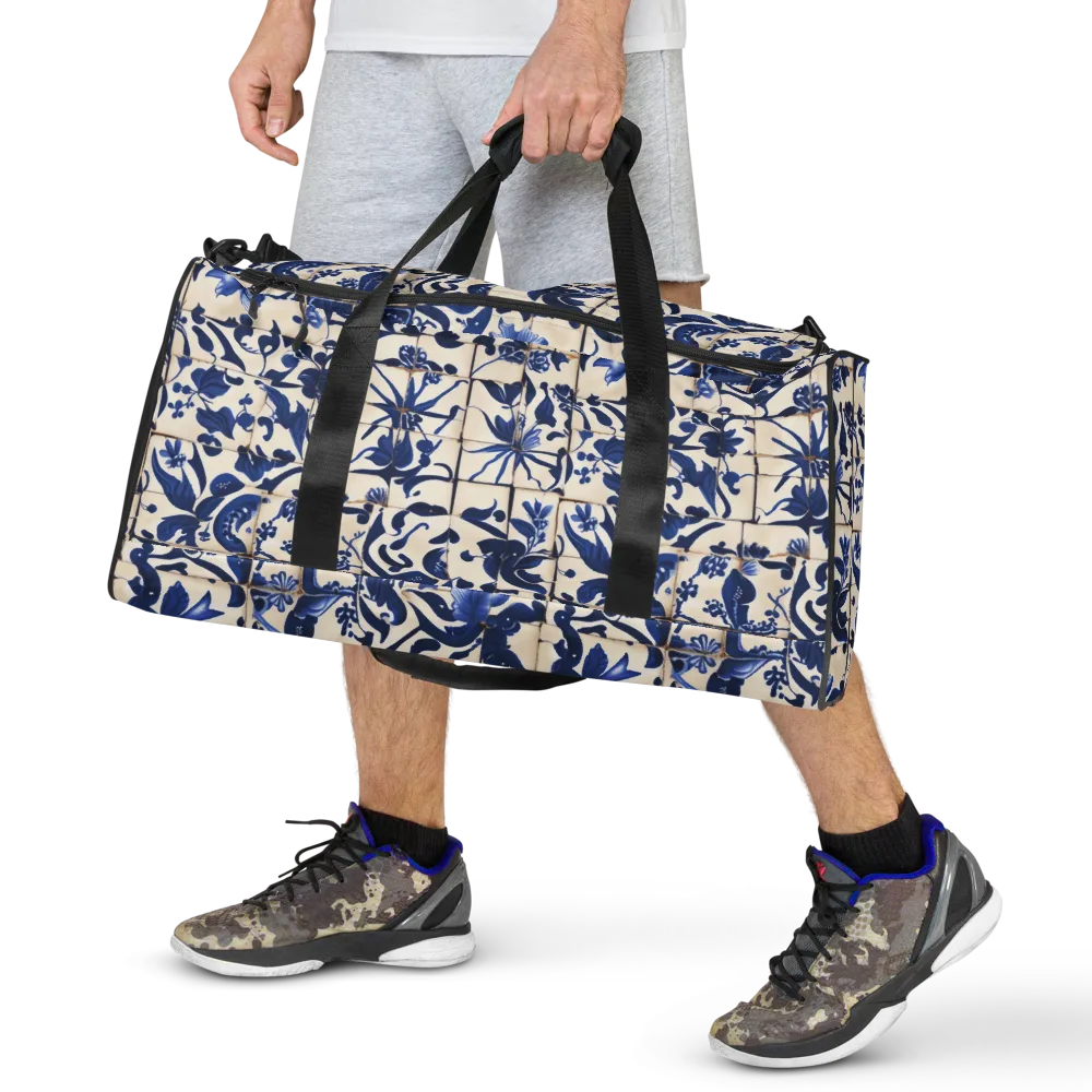 Cobalt Delft on Duffle Bag — Front