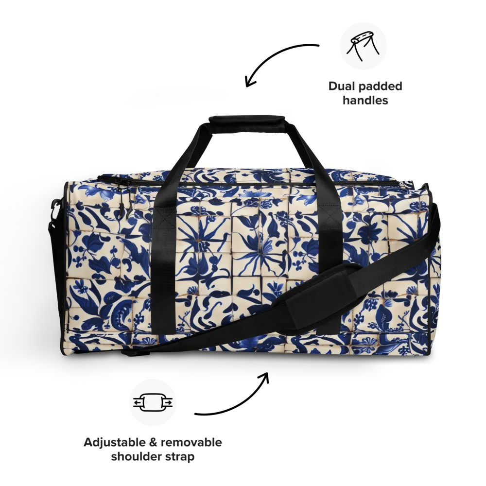 Cobalt Delft on Duffle Bag — Front
