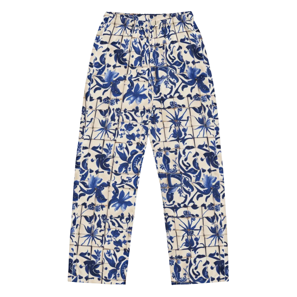 Cobalt Delft on Women's Pajama Pants — Front