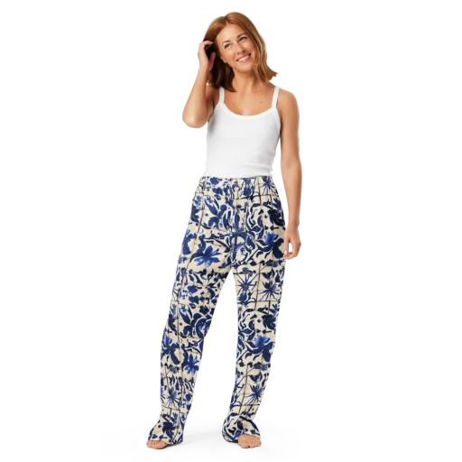 Cobalt Delft on a Women's Pajama Pants