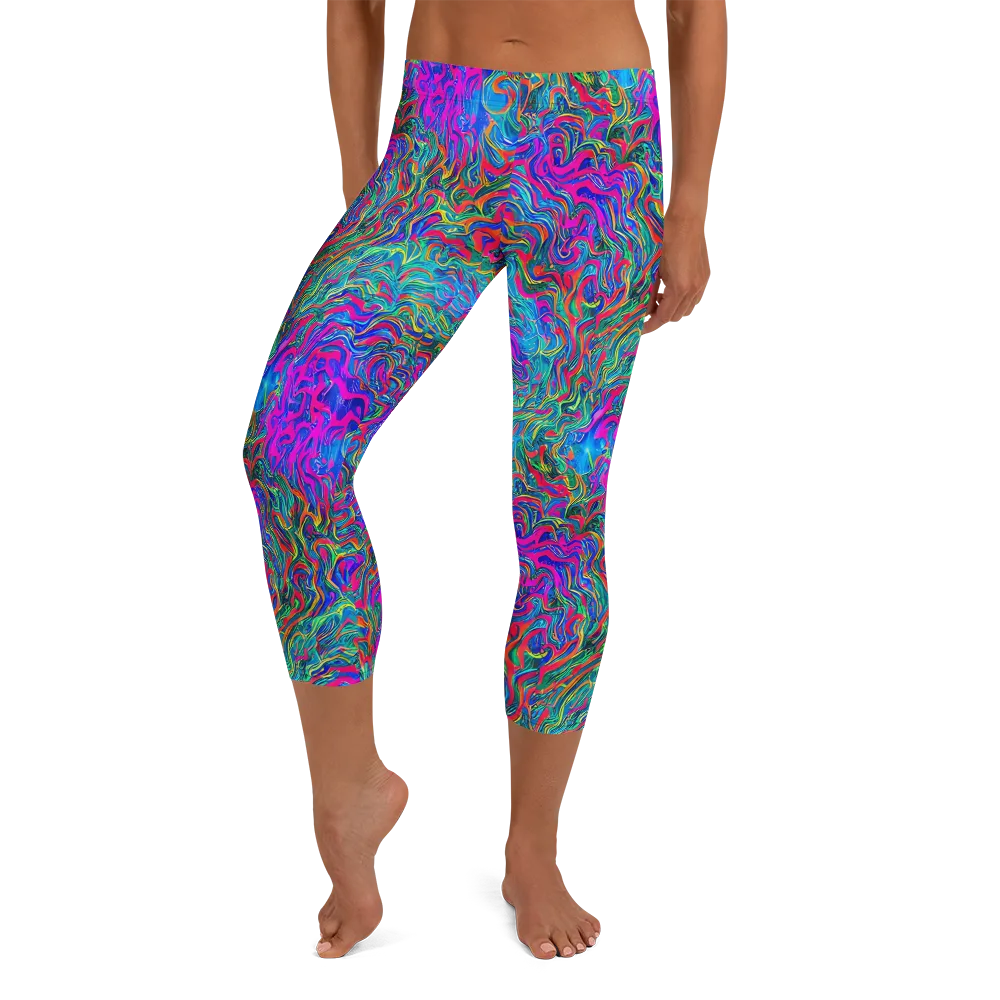 Electric Marmalade on Capri Leggings — Front