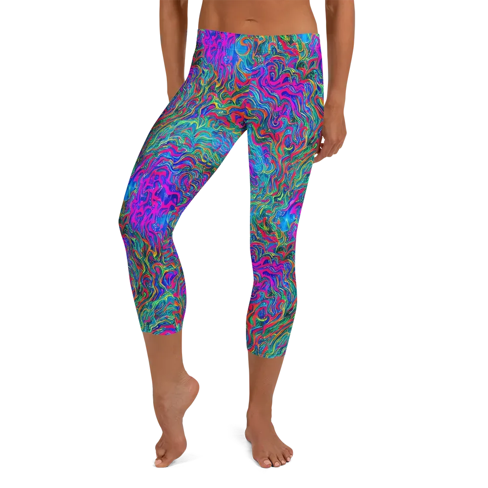 Electric Marmalade on Capri Leggings — Front