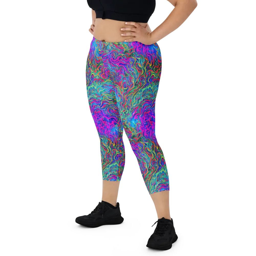 Electric Marmalade on Capri Leggings — Front