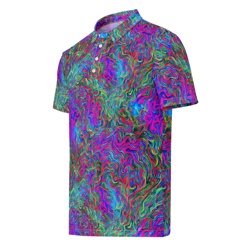 Electric Marmalade on Men's Slim Fit Polo Shirt — Left Front