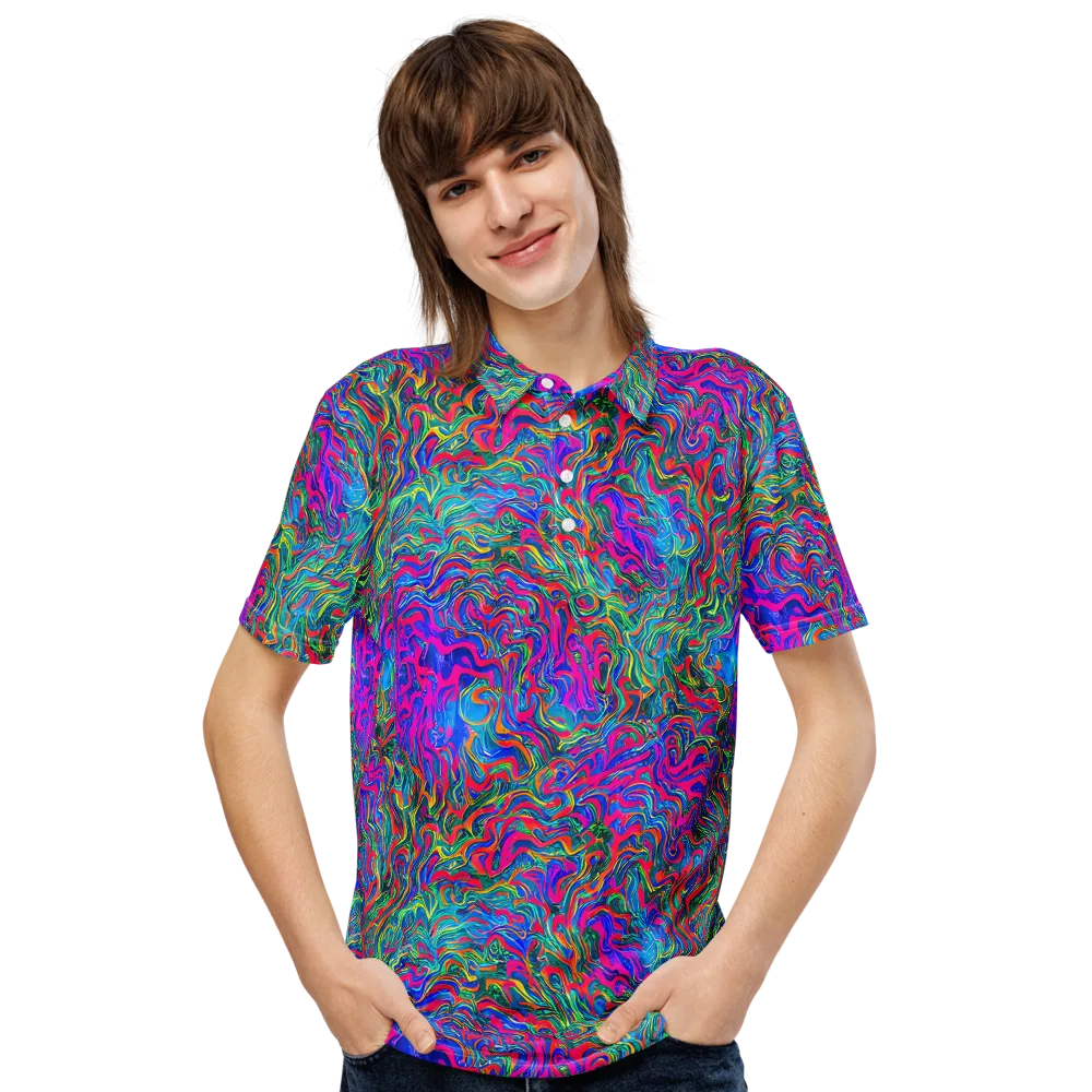 Electric Marmalade on Men's Slim Fit Polo Shirt — Front