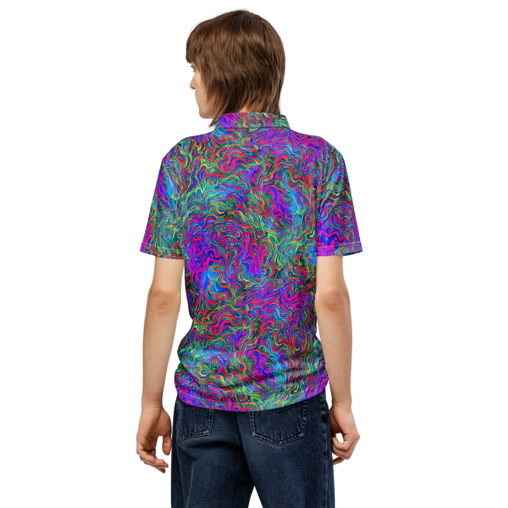 Electric Marmalade on Men's Slim Fit Polo Shirt — Back