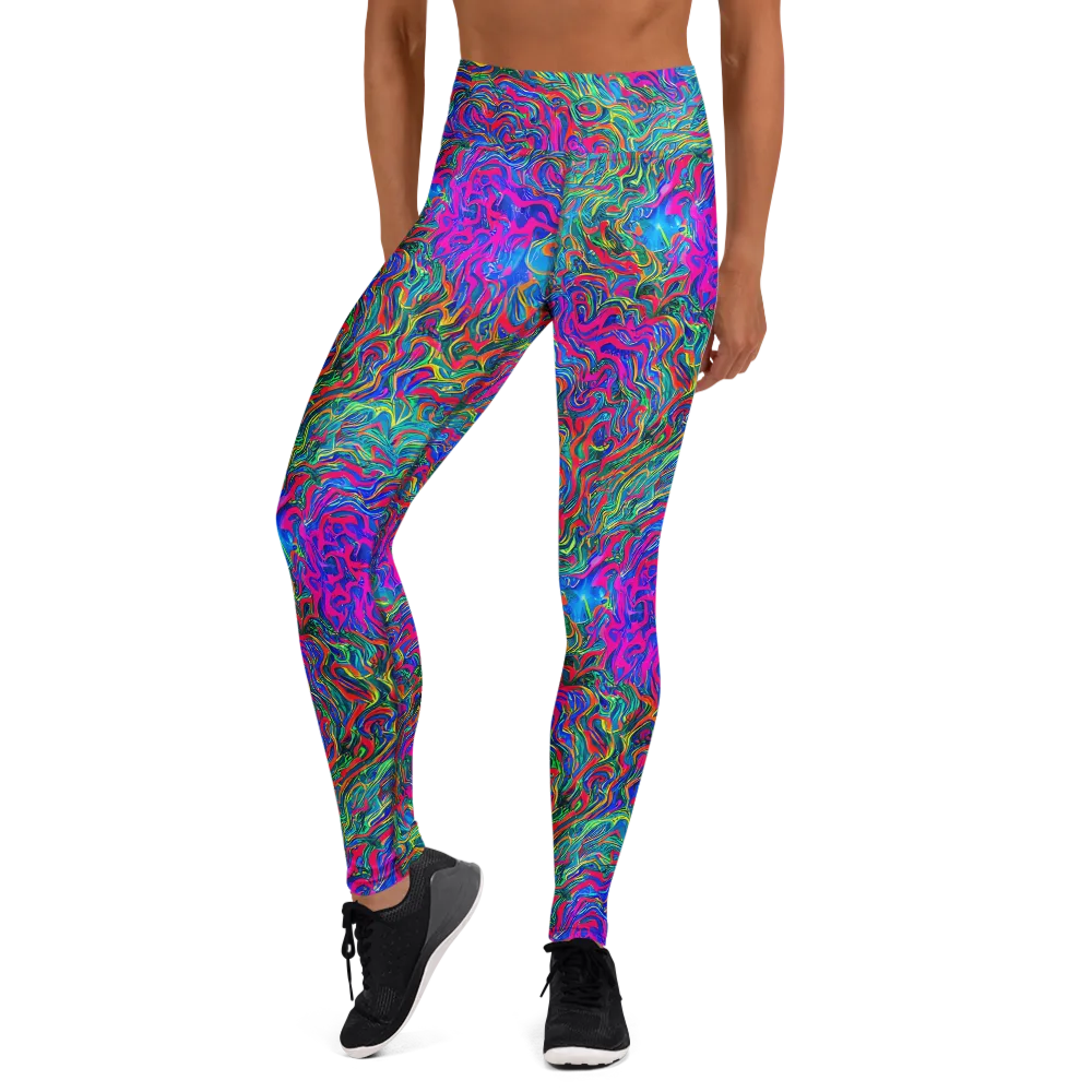 Electric Marmalade on Yoga Leggings — Front
