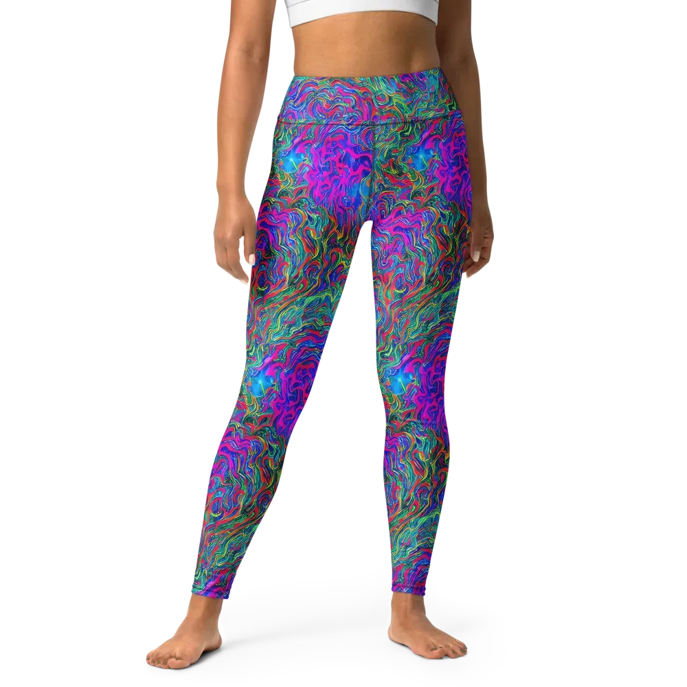Electric Marmalade on Yoga Leggings — Front