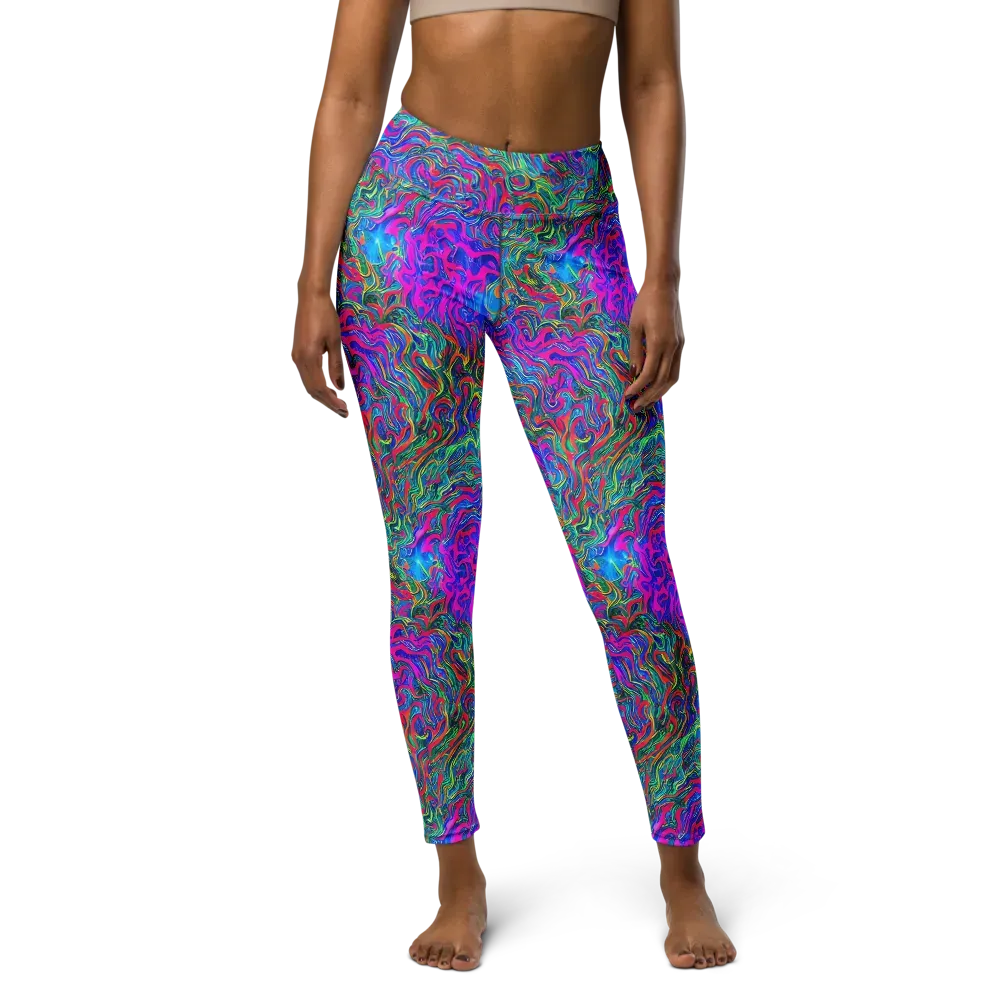 Electric Marmalade on Yoga Leggings — Front