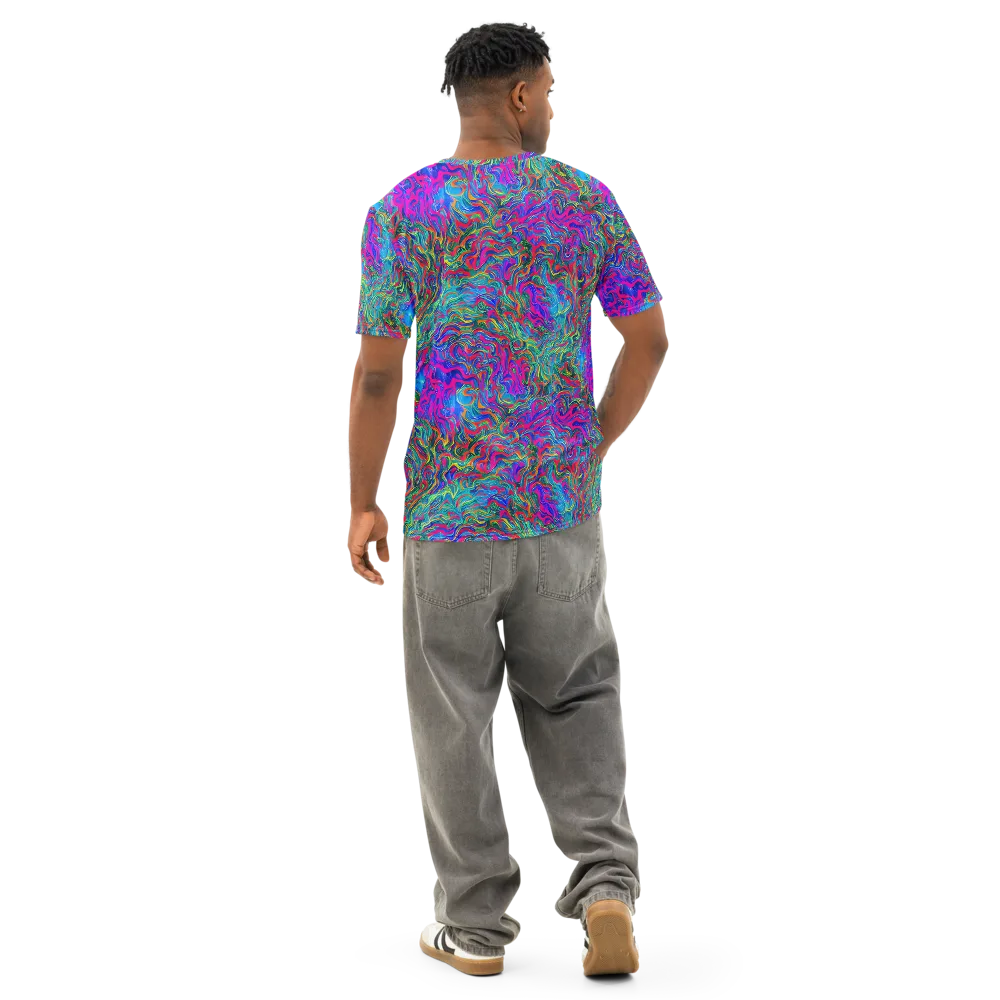 Electric Marmalade on Men's Cotton Crew Neck T-Shirt — Back