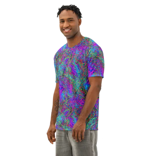 Electric Marmalade on a Men's Cotton Crew Neck T-Shirt