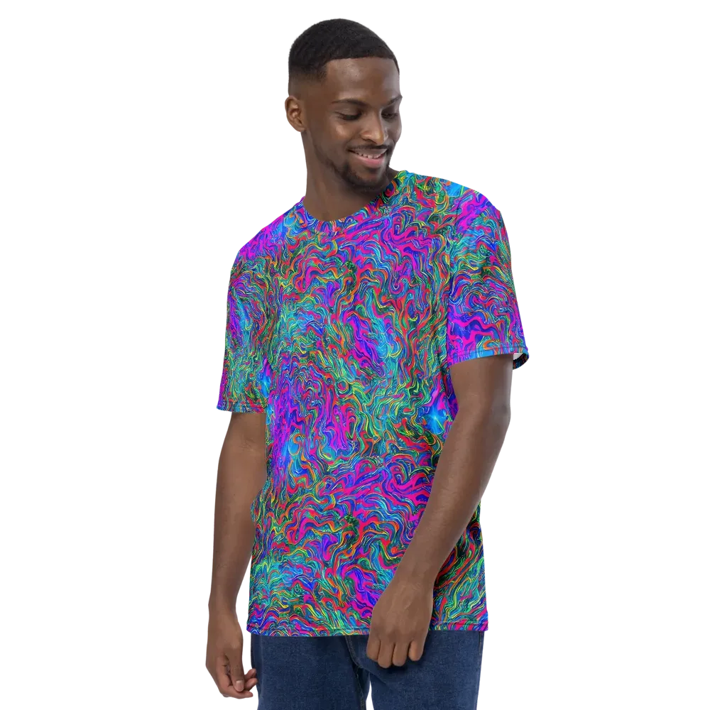 Electric Marmalade on Men's Crew Neck T-Shirt — Left