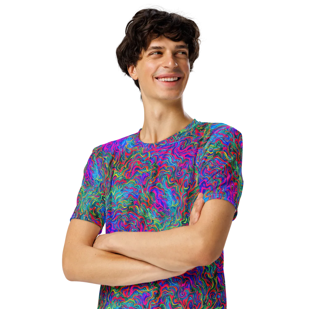 Electric Marmalade on Men's Crew Neck T-Shirt — Left Front