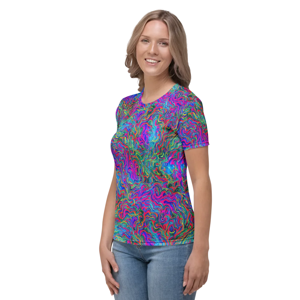 Electric Marmalade on Women's Crew Neck T-Shirt — Left