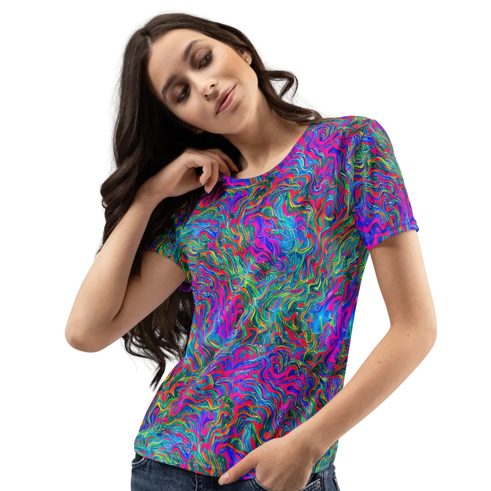 Electric Marmalade on Women's Crew Neck T-Shirt — Left Front