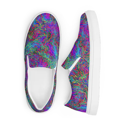 Electric Marmalade on a Men's Slip-On Canvas Shoes