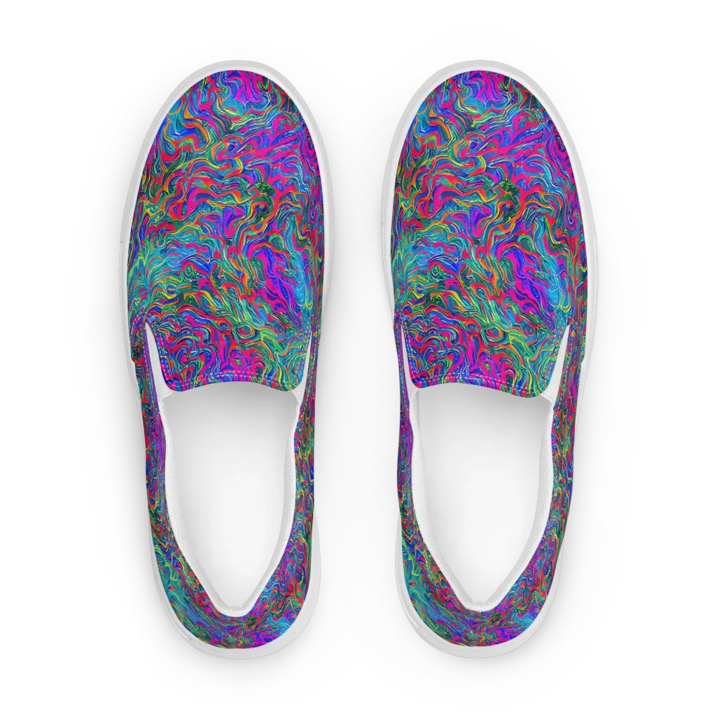 Electric Marmalade on Women's Slip-On Canvas Shoes — Front
