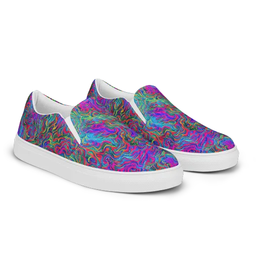 Electric Marmalade on a Women's Slip-On Canvas Shoes
