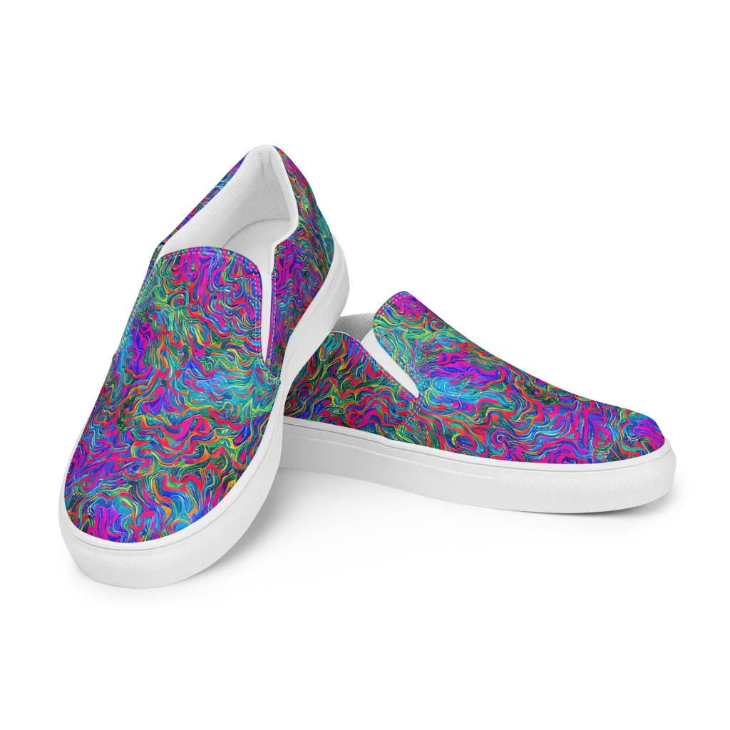 Electric Marmalade on Women's Slip-On Canvas Shoes — Left Front