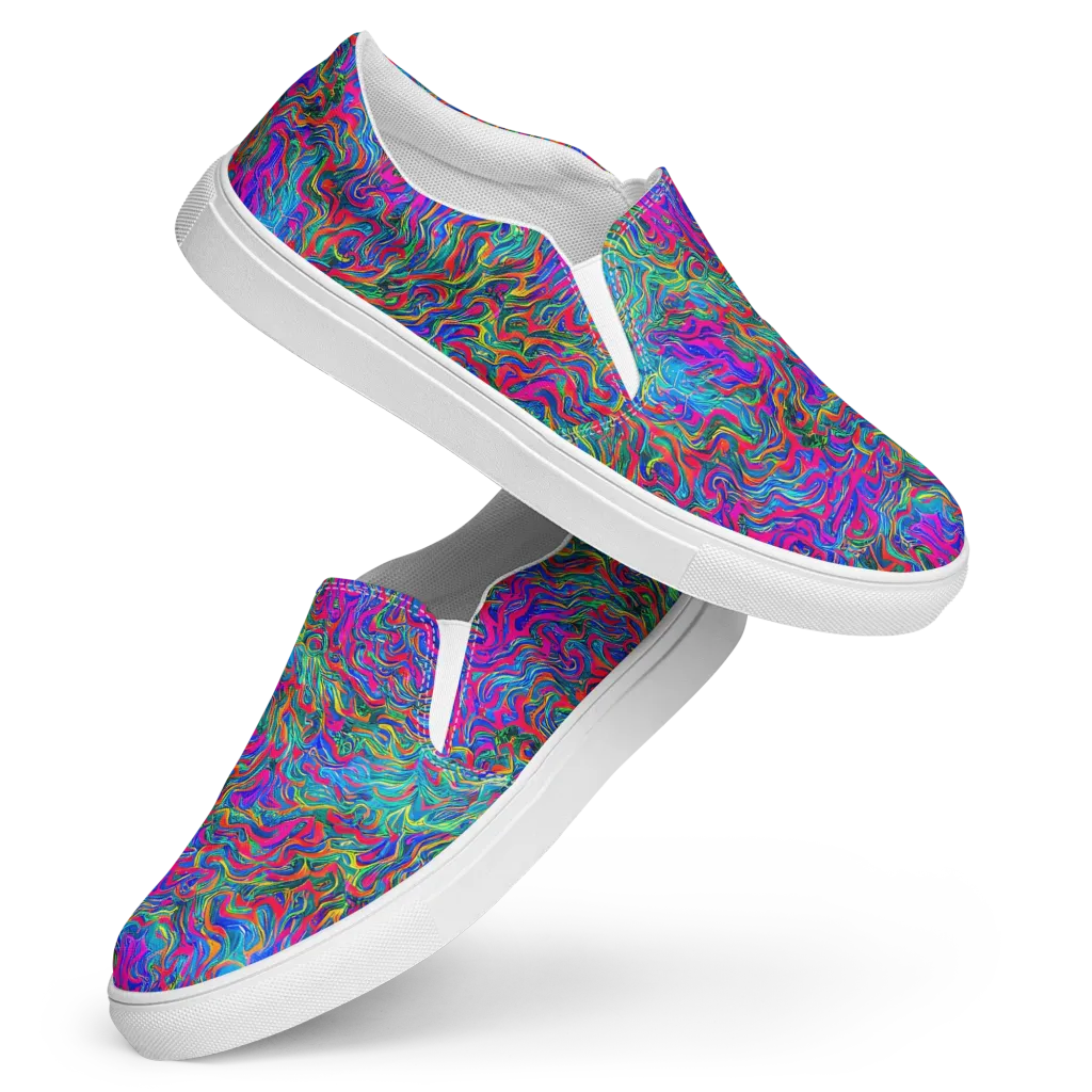 Electric Marmalade on Women's Slip-On Canvas Shoes — Front