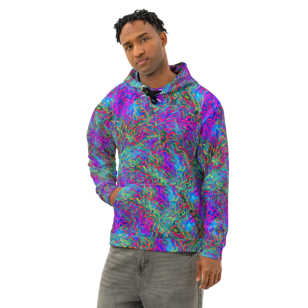 Electric Marmalade on Cotton Hoodie — Left Front