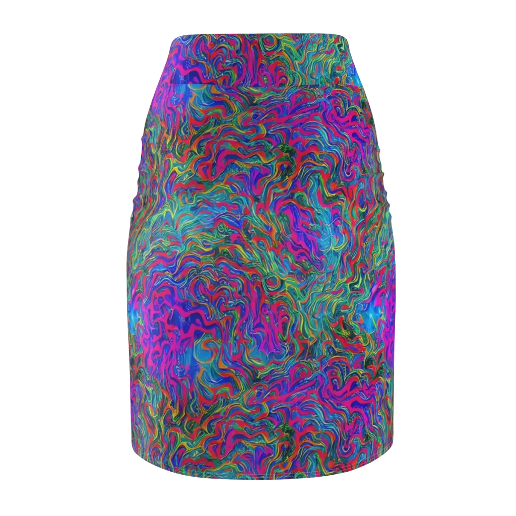 Electric Marmalade on Pencil Skirt — Back