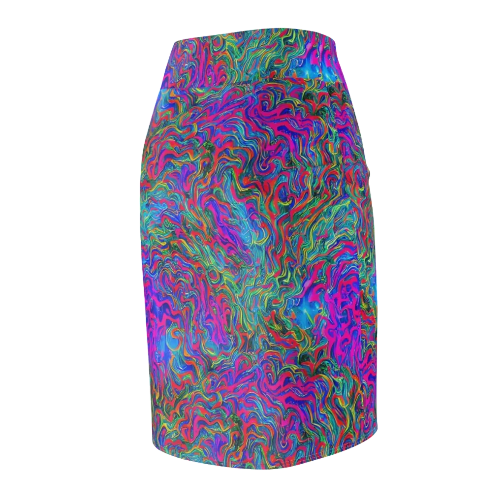 Electric Marmalade on Pencil Skirt — Back Side