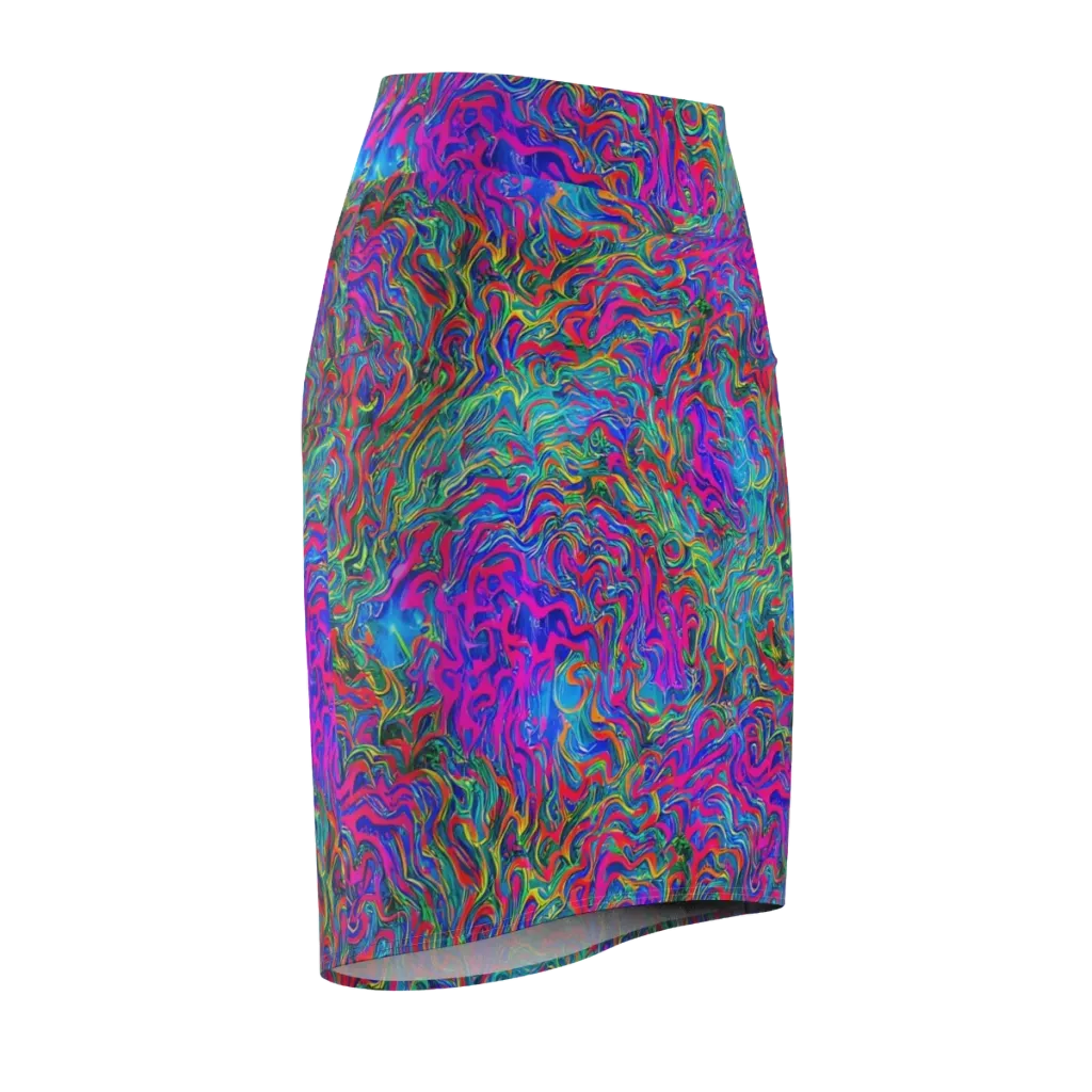 Electric Marmalade on Pencil Skirt — Front Side