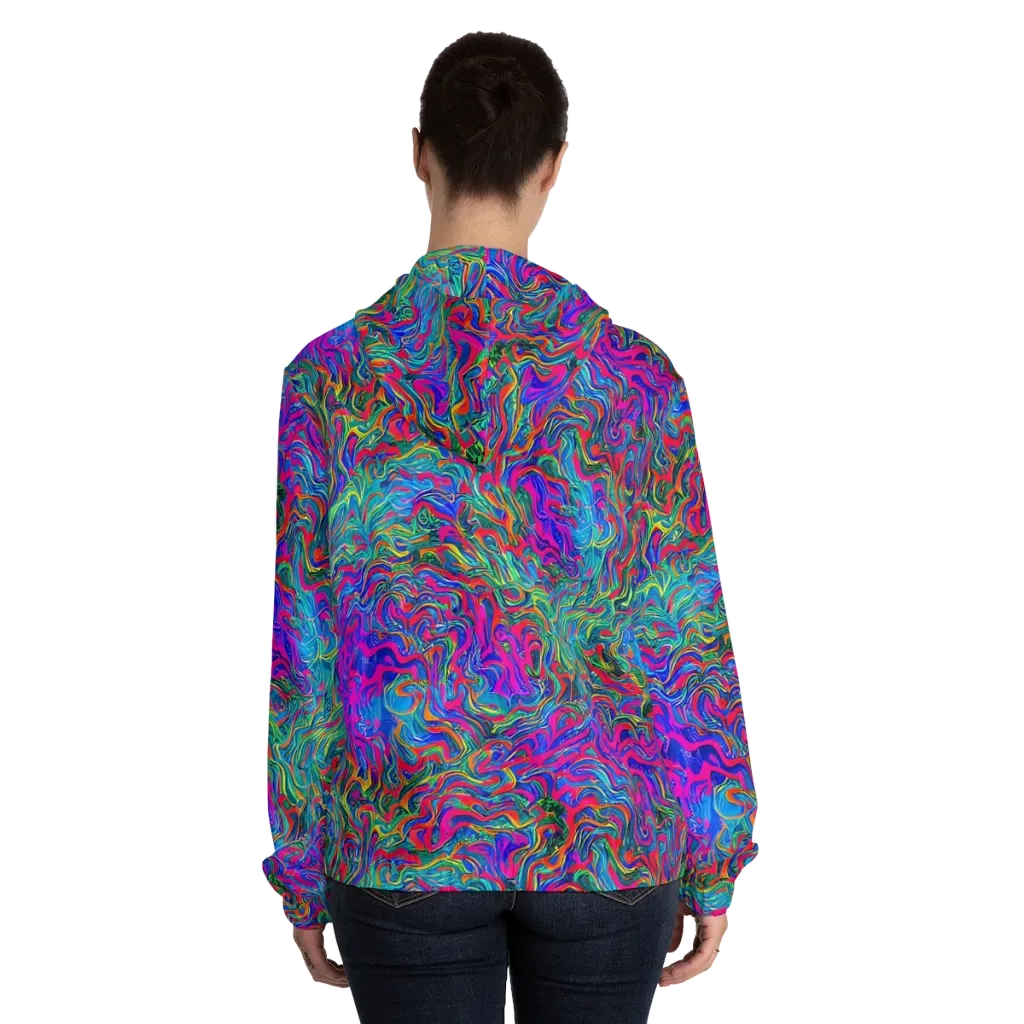 Electric Marmalade on Women's Full-Zip Hoodie — Back On Person