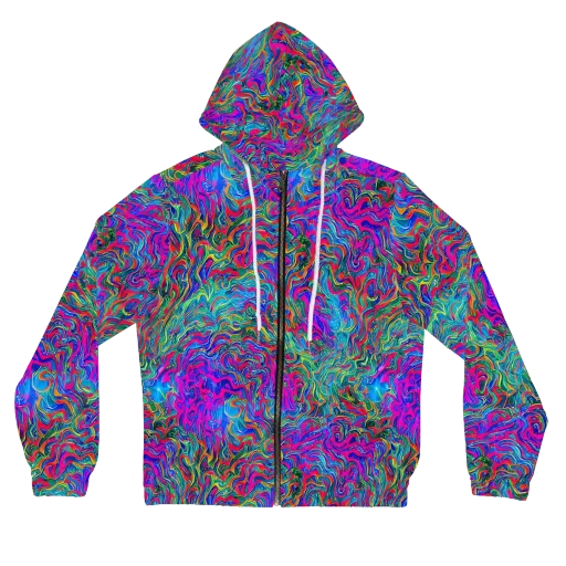 Electric Marmalade on a Women's Full-Zip Hoodie