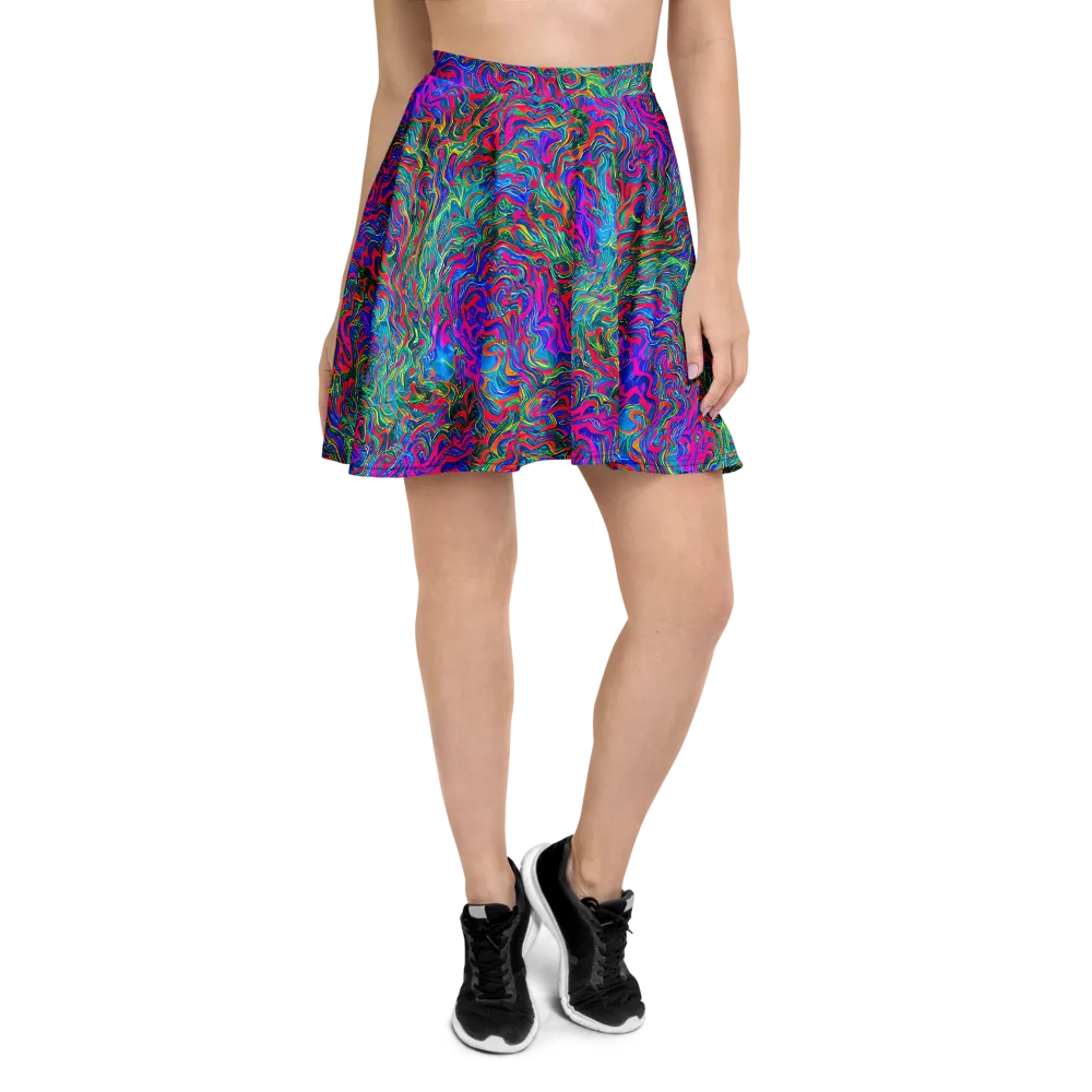 Electric Marmalade on Skater Skirt — Front