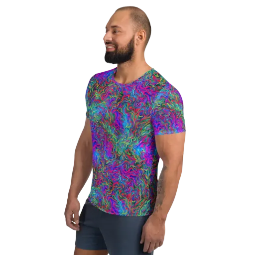 Electric Marmalade on a Men's Athletic T-Shirt