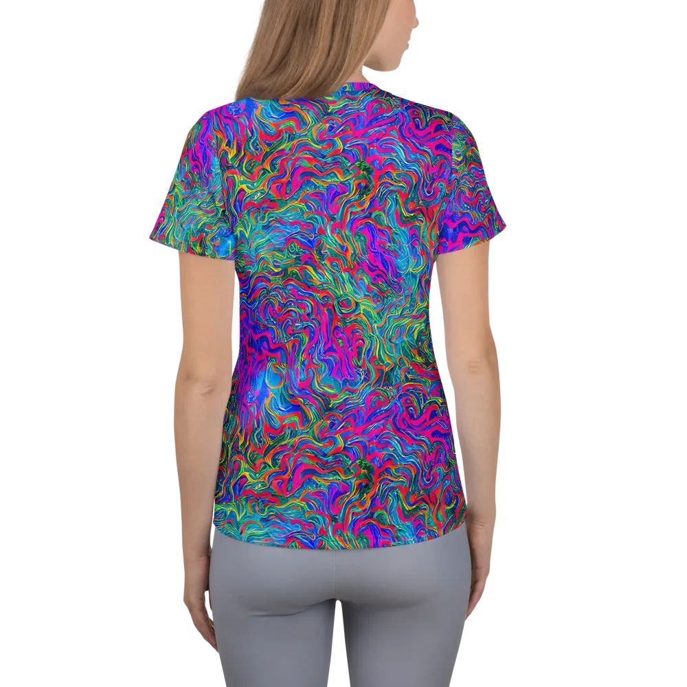 Electric Marmalade on Women's Athletic T-Shirt — Back