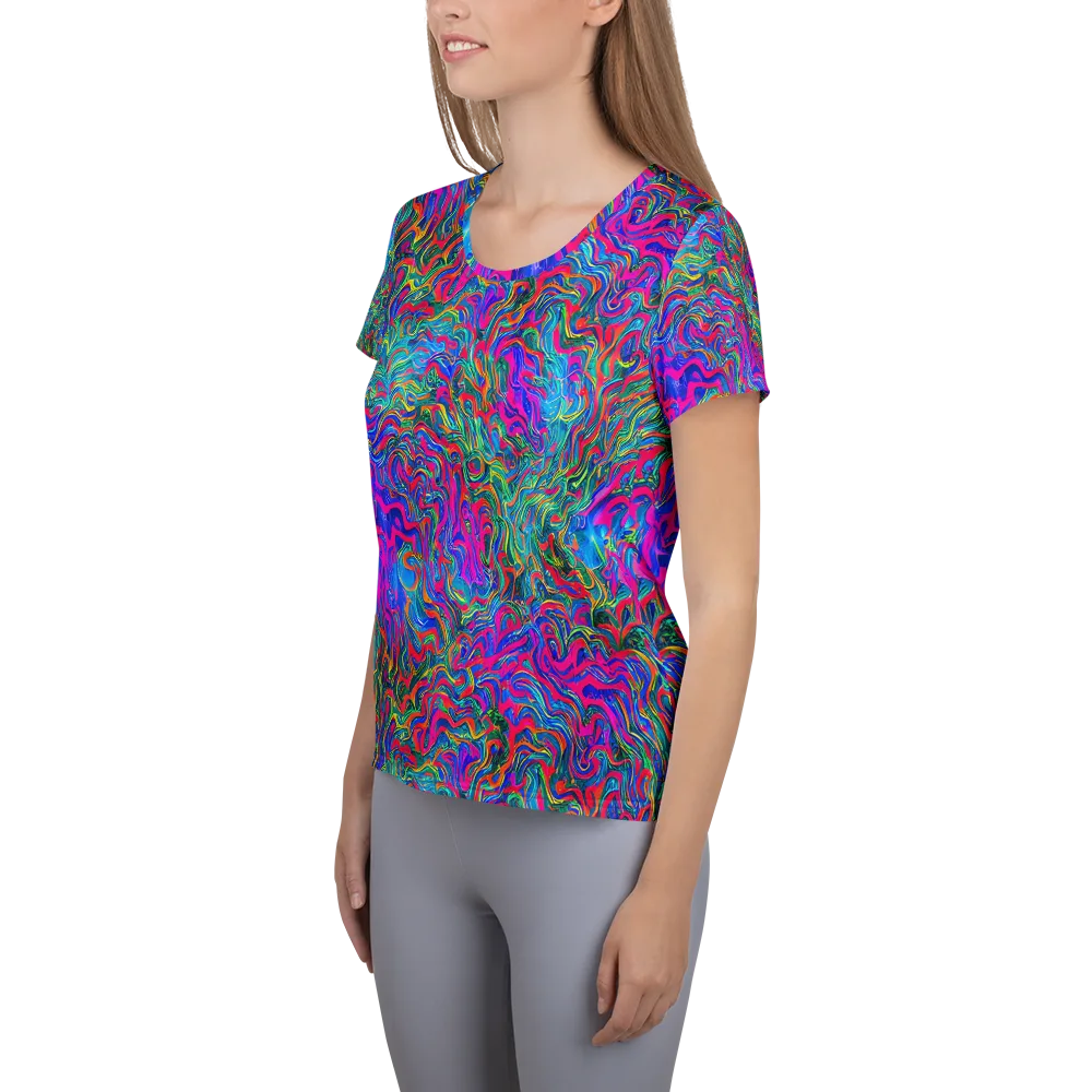 Electric Marmalade on Women's Athletic T-Shirt — Left